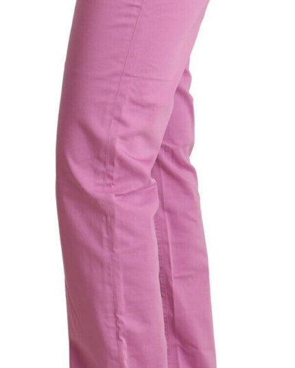 Jacob Cohen Pink Cotton Low Waist Denim Tapered Jeans