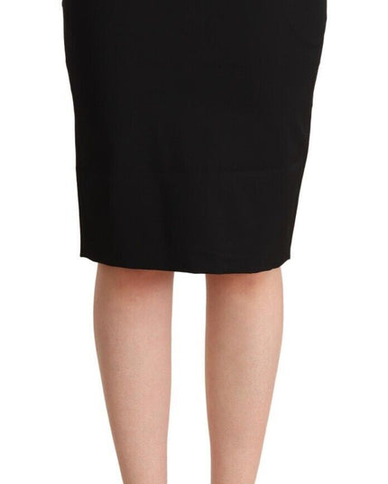 GF Ferre Black Pencil Knee Length Straight Skirt