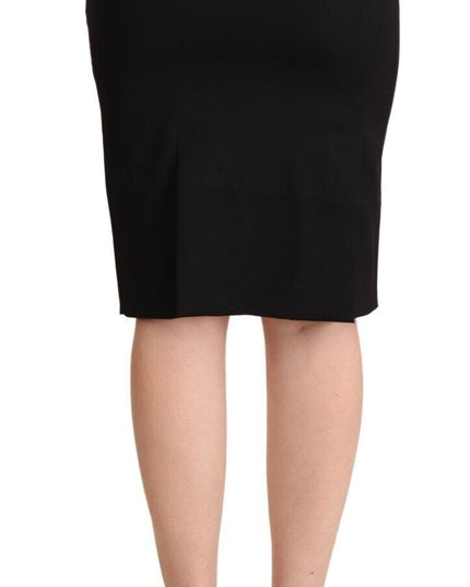GF Ferre Black Pencil Knee Length Straight Skirt