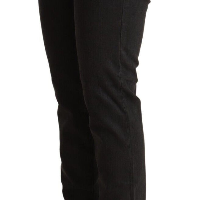 Ermanno Scervino Black Low Waist Skinny Denim Cotton Jeans