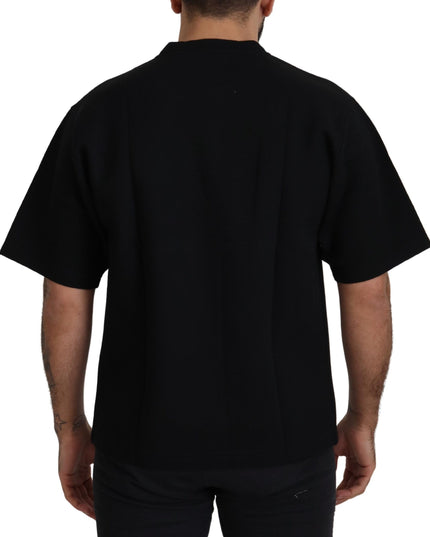 Dolce & Gabbana Black Logo Cotton Crewneck T-shirt