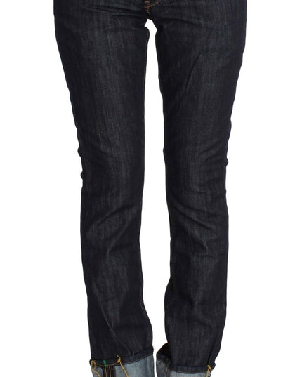 Acht Blue Denim Cotton Bottoms Straight Fit Jeans