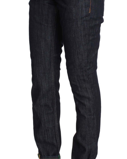 Acht Blue Denim Cotton Bottoms Straight Fit Jeans