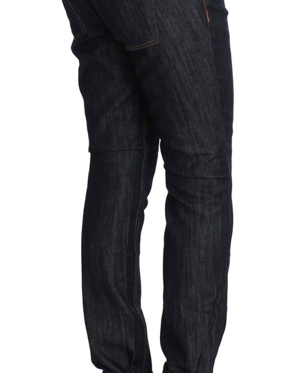 Acht Blue Denim Cotton Bottoms Straight Fit Jeans