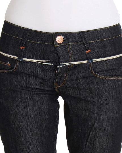 Acht Blue Denim Cotton Bottoms Straight Fit Jeans