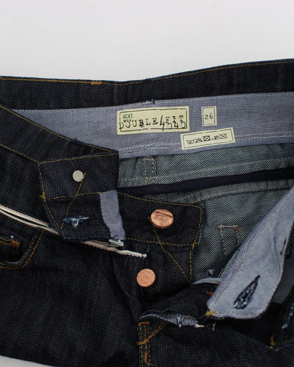Acht Blue Denim Cotton Bottoms Straight Fit Jeans