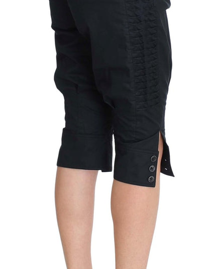 Ermanno Scervino Blue Cotton 3/4 Length Pants