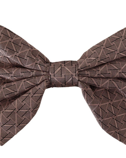 Dolce & Gabbana Gray Fantasy Print Adjustable Neck Papillon Bow Tie