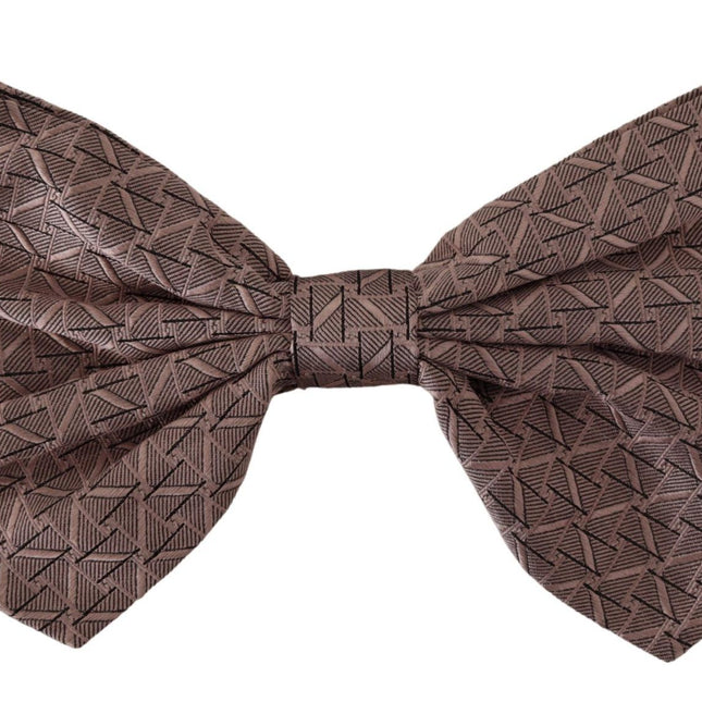 Dolce & Gabbana Gray Fantasy Print Adjustable Neck Papillon Bow Tie