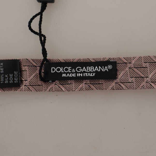 Dolce & Gabbana Gray Fantasy Print Adjustable Neck Papillon Bow Tie