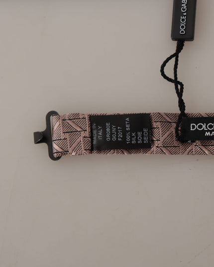 Dolce & Gabbana Gray Fantasy Print Adjustable Neck Papillon Bow Tie