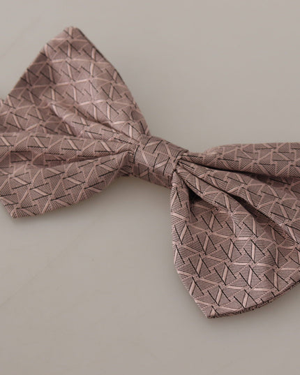 Dolce & Gabbana Gray Fantasy Print Adjustable Neck Papillon Bow Tie