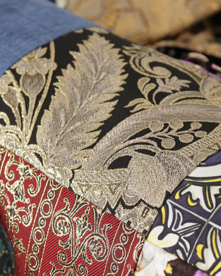 Dolce & Gabbana Multicolor Double-Breasted Patchwork Jacquard Blazer Jacket