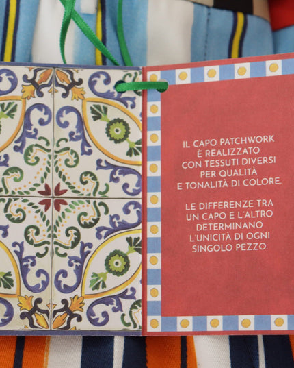 Dolce & Gabbana Multicolor Striped High Waist Cotton Pants