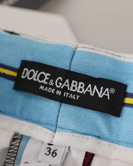 Dolce & Gabbana Multicolor Striped High Waist Cotton Pants