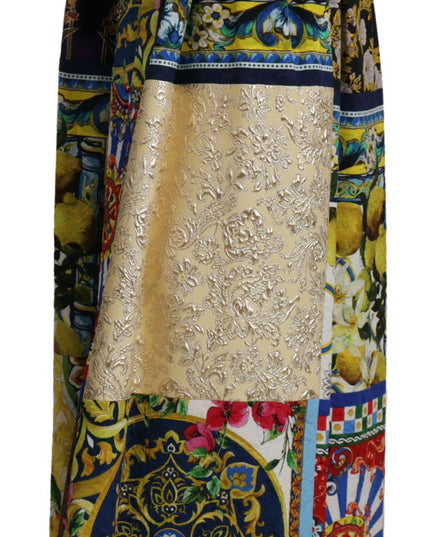 Dolce & Gabbana Multicolor Patchwork Sicily Long Maxi Skirt