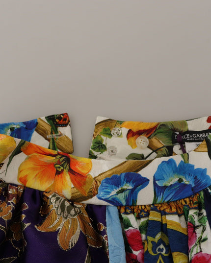 Dolce & Gabbana Multicolor Patchwork Sicily Long Maxi Skirt