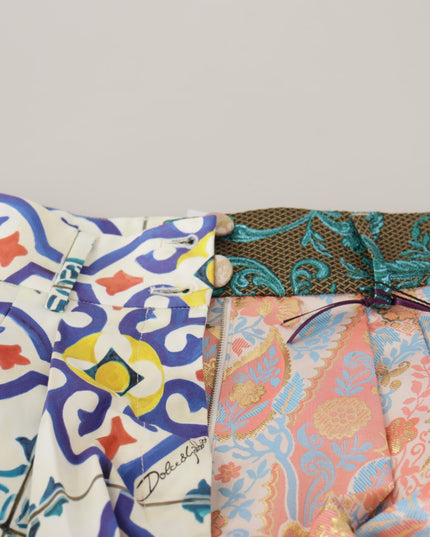 Dolce & Gabbana Multicolor High Waist Hot Pants Shorts