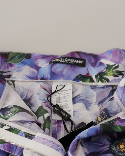 Dolce & Gabbana Purple Anemone High Waist Hot Pants Shorts