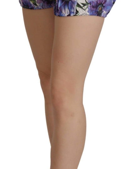 Dolce & Gabbana Purple Anemone High Waist Hot Pants Shorts