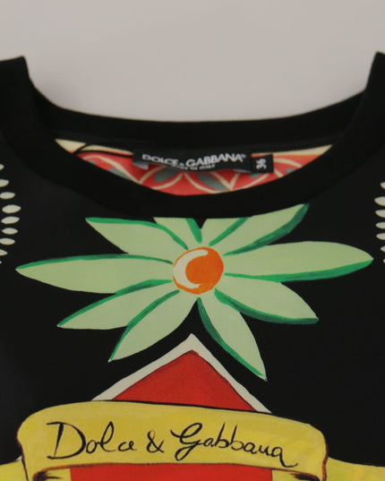 Dolce & Gabbana Multicolor Soldier Carretto Silk Top  T-shirt