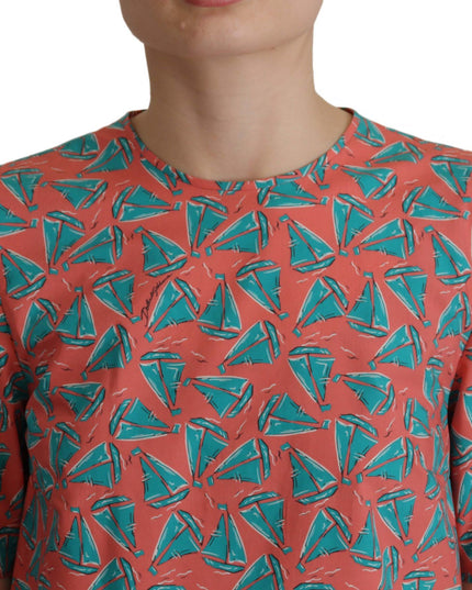 Dolce & Gabbana Pink Sail Boat Print Cotton T-shirt