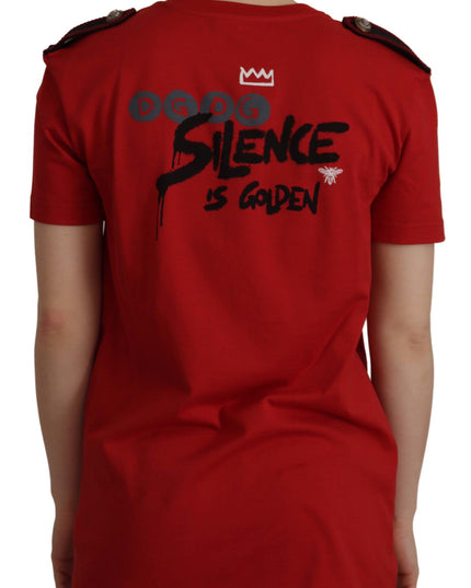 Dolce & Gabbana Red Amor Vincit Omnia Crewneck T-shirt