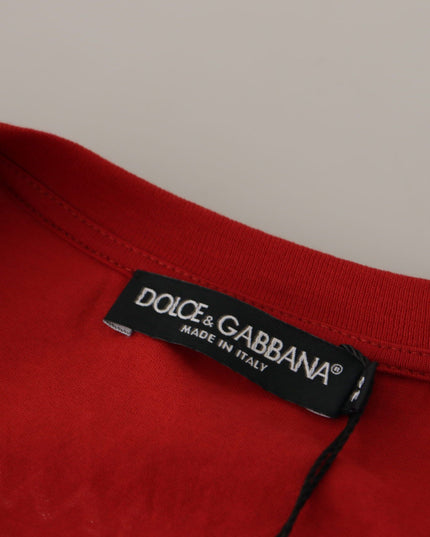 Dolce & Gabbana Red Amor Vincit Omnia Crewneck T-shirt