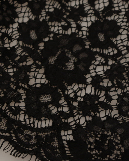Dolce & Gabbana Black Floral Lace Pullover Sicily Blouse