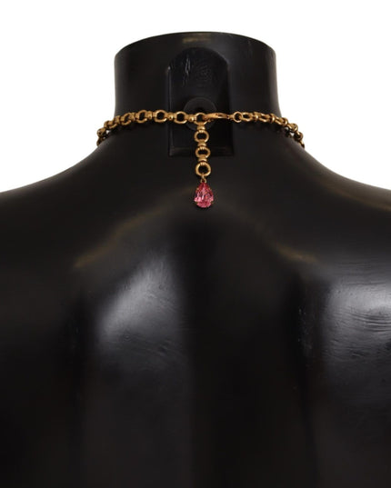 Dolce & Gabbana Gold Brass Sicily Fruits Roses Statement Necklace