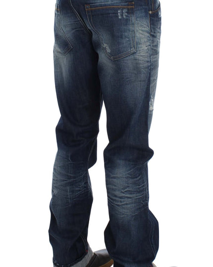 Acht Blue Wash Cotton Denim Regular Fit Jeans