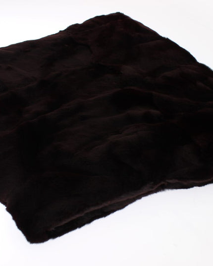 Dolce & Gabbana Purple Weasel Fur Crochet Hood Scarf Hat