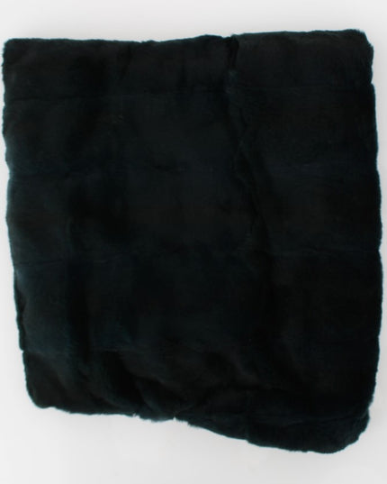 Dolce & Gabbana Green Weasel Fur Crochet Hood Scarf Hat