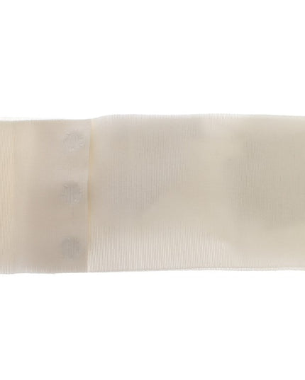 Dolce & Gabbana White Crystal Brass Wide Waist Runway Belt