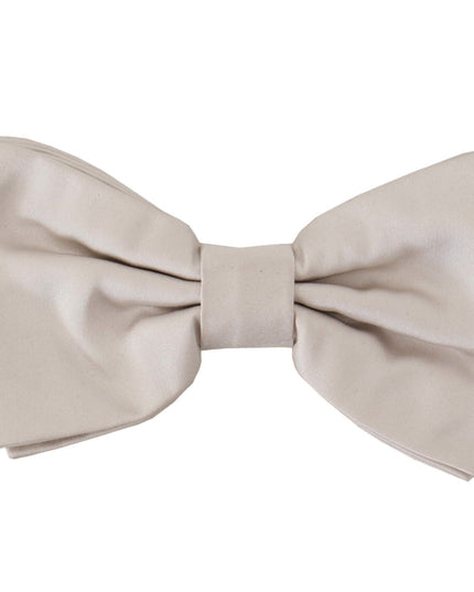 Dolce & Gabbana Gray 100% Silk Adjustable Neck Papillon Tie