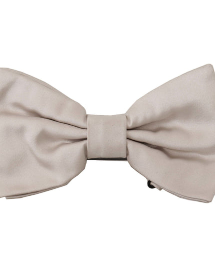 Dolce & Gabbana Gray 100% Silk Adjustable Neck Papillon Tie