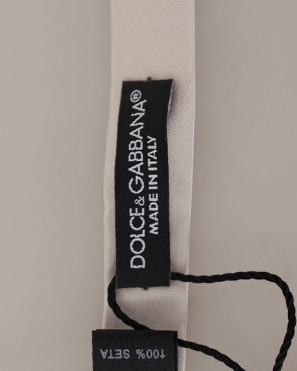 Dolce & Gabbana Gray 100% Silk Adjustable Neck Papillon Tie