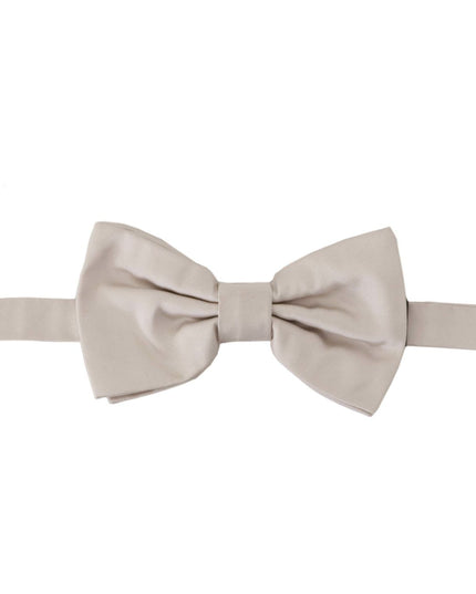 Dolce & Gabbana Gray 100% Silk Adjustable Neck Papillon Tie