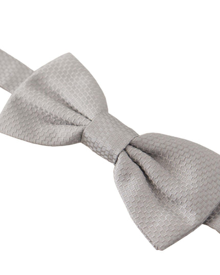 Dolce & Gabbana Gray 100% Silk Adjustable Neck Papillon Tie
