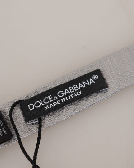 Dolce & Gabbana Gray 100% Silk Adjustable Neck Papillon Tie