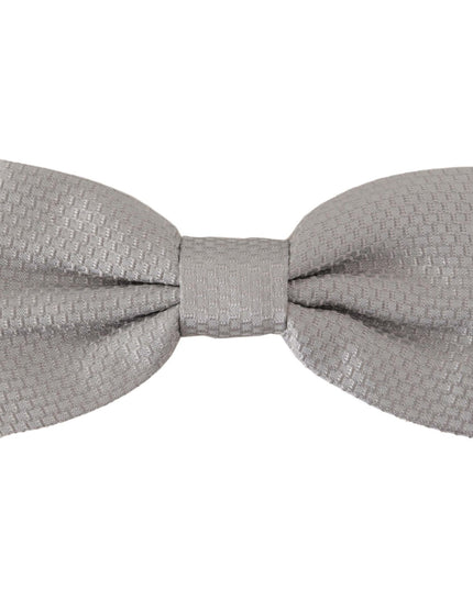 Dolce & Gabbana Gray 100% Silk Adjustable Neck Papillon Tie