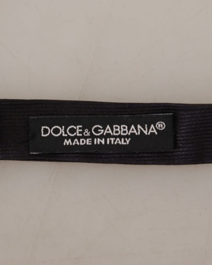 Dolce & Gabbana Black 100% Silk Adjustable Neck Papillon Tie