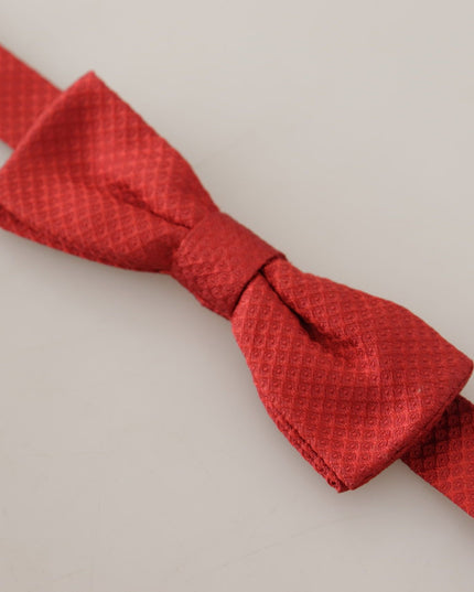 Dolce & Gabbana Red 100% Silk Adjustable Neck Papillon Tie