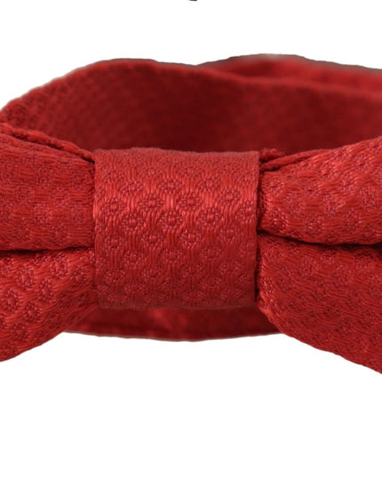 Dolce & Gabbana Red 100% Silk Adjustable Neck Papillon Tie