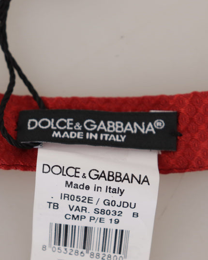 Dolce & Gabbana Red 100% Silk Adjustable Neck Papillon Tie