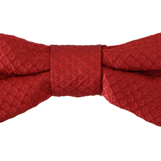 Dolce & Gabbana Red 100% Silk Adjustable Neck Papillon Tie