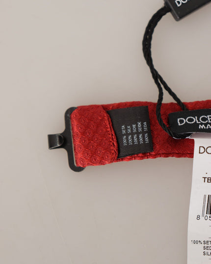 Dolce & Gabbana Red 100% Silk Adjustable Neck Papillon Tie