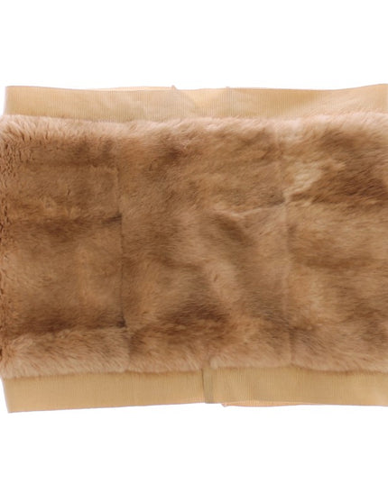 Dolce & Gabbana Beige MINK Fur Scarf Foulard Neck Wrap