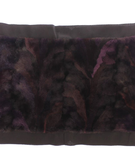 Dolce & Gabbana Purple MINK Fur Scarf Foulard Neck Wrap