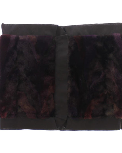 Dolce & Gabbana Purple MINK Fur Scarf Foulard Neck Wrap